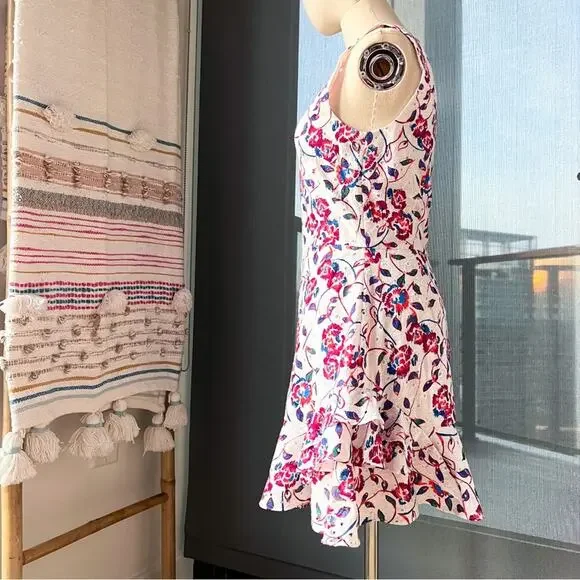 Tanya Taylor White Embroidered Sleeveless Mini Dress Women’s Size 2 - Picture 4 of 10